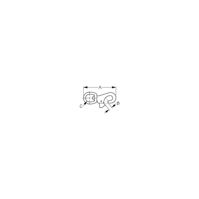 SeaDog 1463331 Bull Nose Swivel Snap | Cast 316 Stainless Steel | 1" Diameter