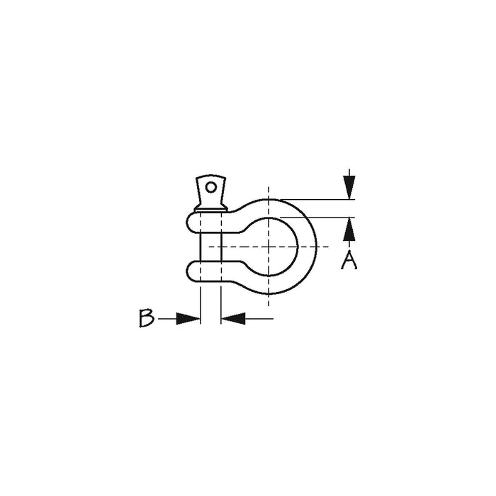 Galvanized Anchor Shackle-1/4"