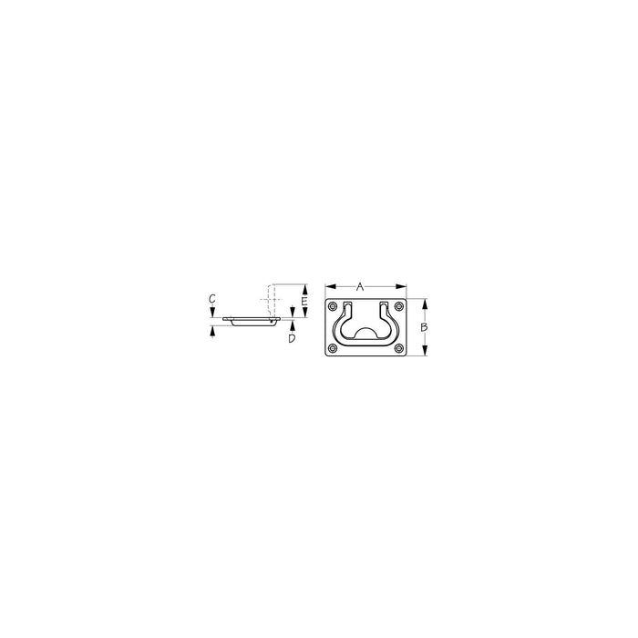 Sea-Dog 2218601 Flush Hatch Pull