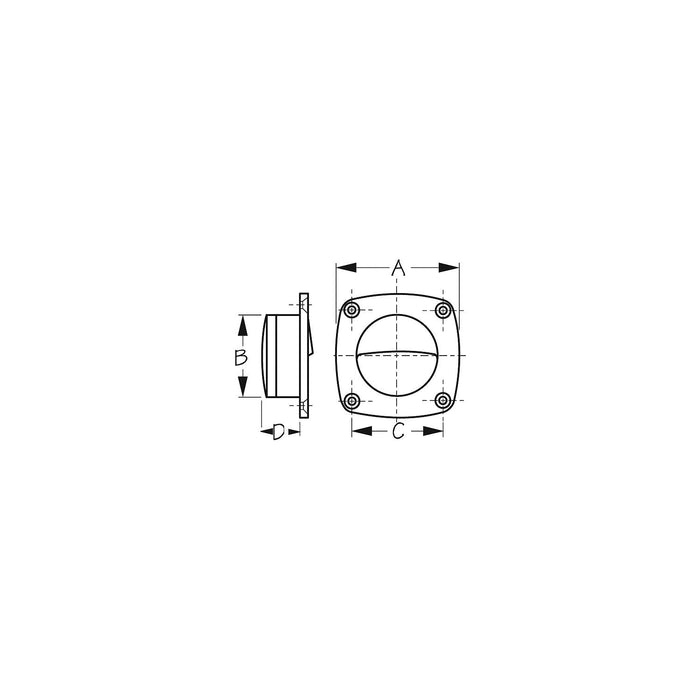 Delrin Flush Pull(Small) - Black