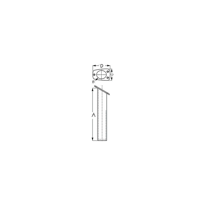 Narrow Gunnel Rod Holder, Black