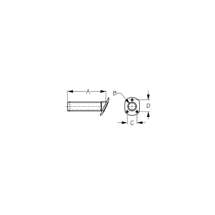 SeaDog 325235 Flush Mount Rod Holder & Cap, Investment Cast 316 Stainless