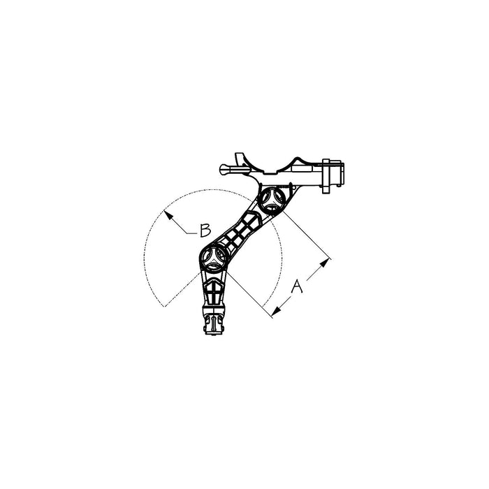 SeaDog 3254251 Triple Threatâ„¢ Rod Holder - Track Mount w/ Extension, Black