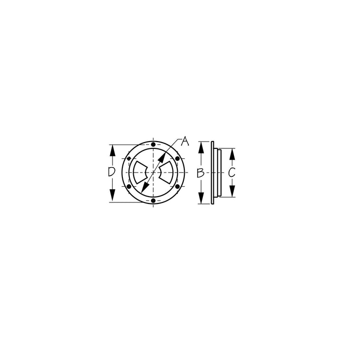 Quarter-Turn Deck Plate w/Internal Collar