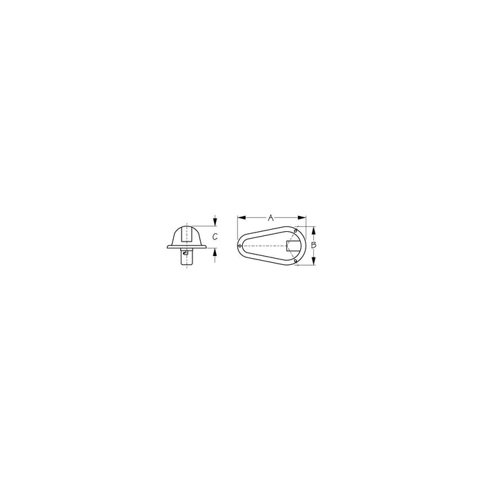 Sea-Dog 400170 Side Mount Lights, Stainless, 1 pr.
