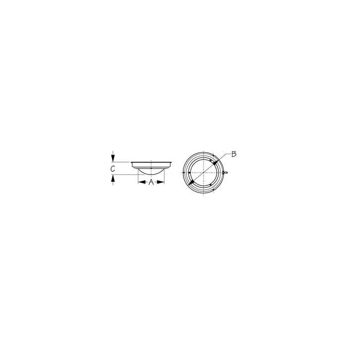 SeaDog 4001901 Stainless Steel Dome Light, 12V with On/Off Switch, 5-1/2" Dia.