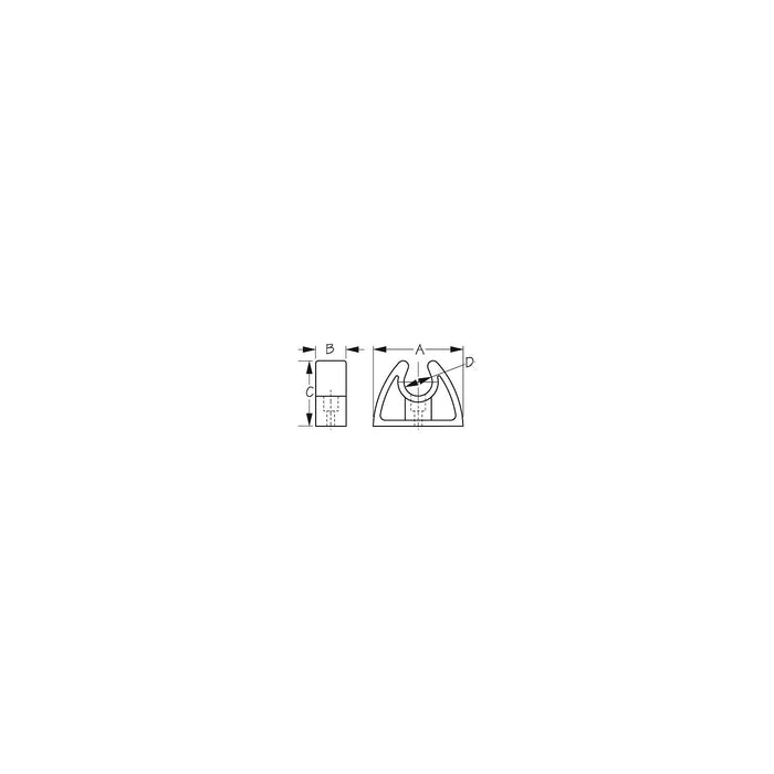 Pole Storage Clip 3/4 2/Cd
