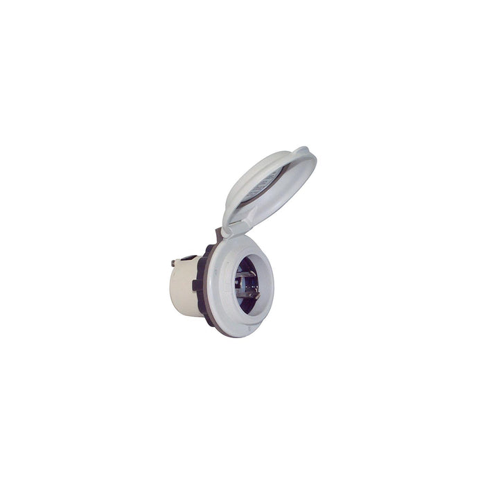 Marinco 30A/125V Contour Power Inlet With Stainless Steel Trim