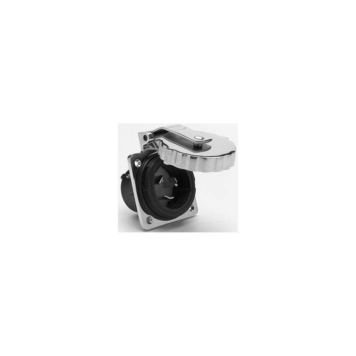 Marinco 6373EL 50A 125/250V Stainless Steel Power Inlet w/o Rear Safety Enclosure
