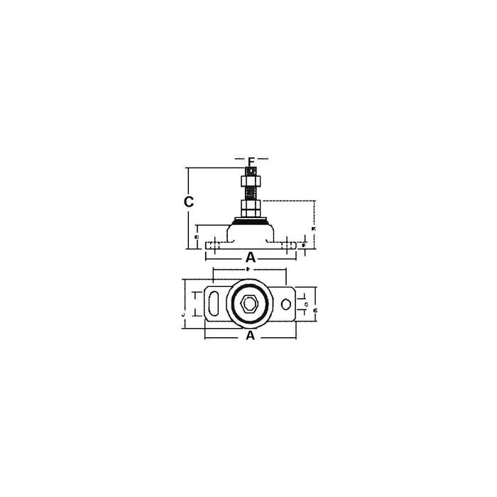 Barr Marine 80001 Rubber Engine Mount with 350 lbs capacity