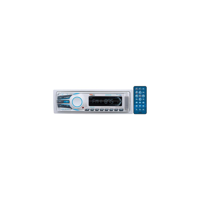 Boss MR1308UAB marine Bluetooth receiver with USB, MP3, SD card, and AUX inputs
