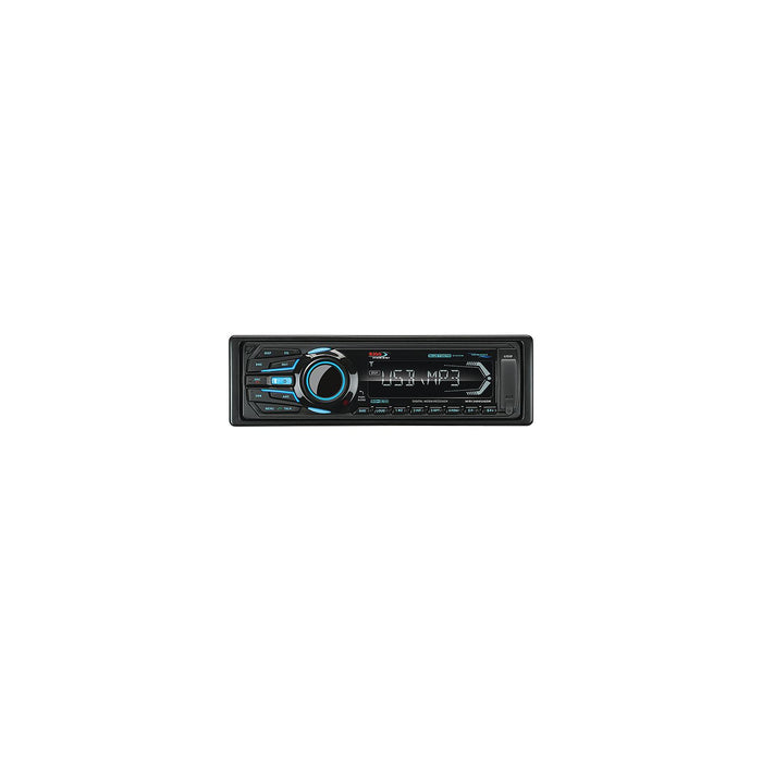 Boss MR1308UABK Bluetooth marine stereo with detachable black faceplate, USB, MP3, and SD card support