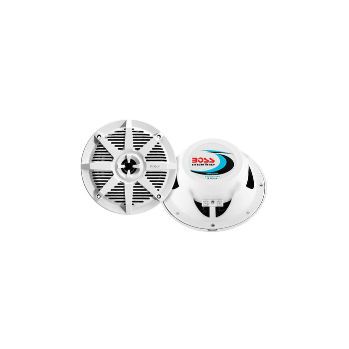 Boss MR52W 5.25 inch 2-way white marine speakers, waterproof and corrosion-resistant design