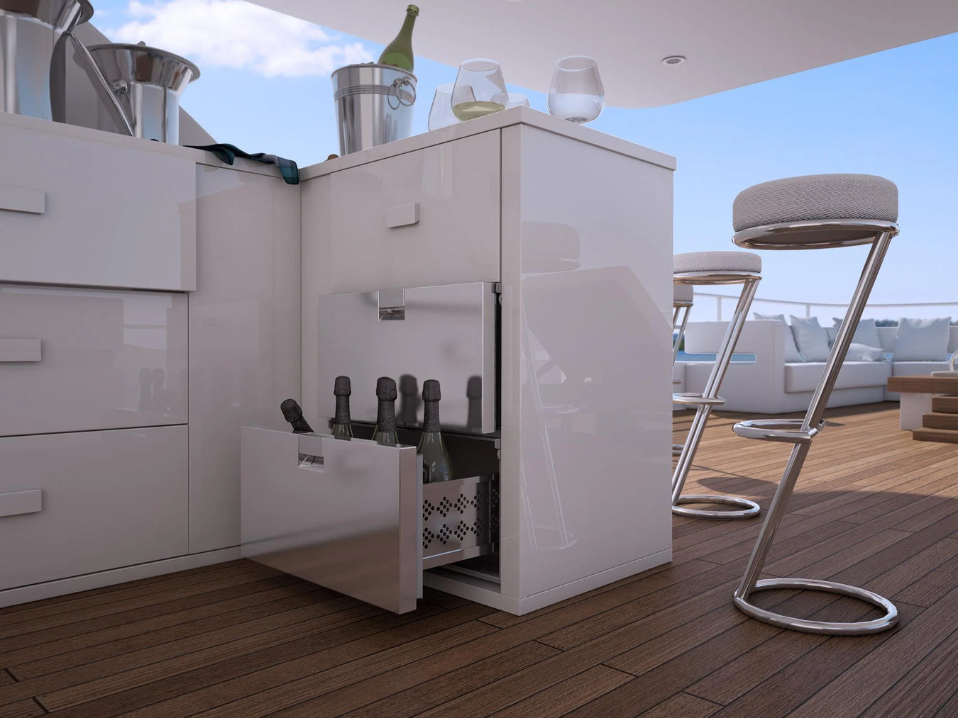 Boat Cabin and Galley