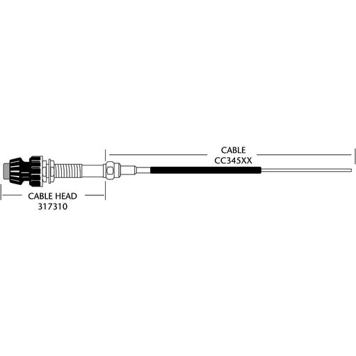 TEL CC34520 - Seastar Solutions 33Lv No Hub Control Cable