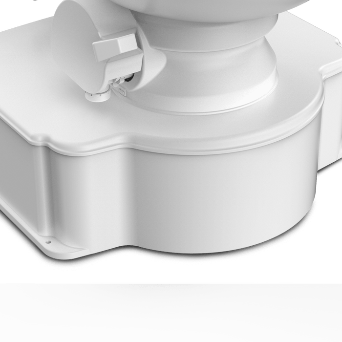SEL 9610003318 - Dometic 312500001 M65-5000 All-In-One Marine Toilet, White W/Wood Seat