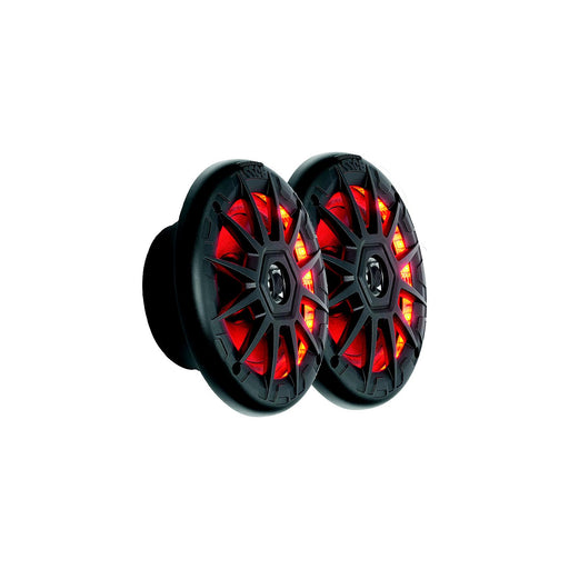 MRGBB55B - BOSS MRGB55B 5-1/4" 2 Way Weatherproof LED Marine Full Range Speakers, Black, 1 pr.
