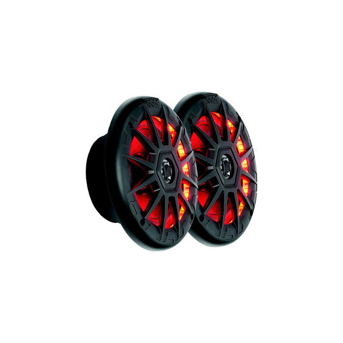 MRGBB55B - BOSS MRGB55B 5-1/4" 2 Way Weatherproof LED Marine Full Range Speakers, Black, 1 pr.