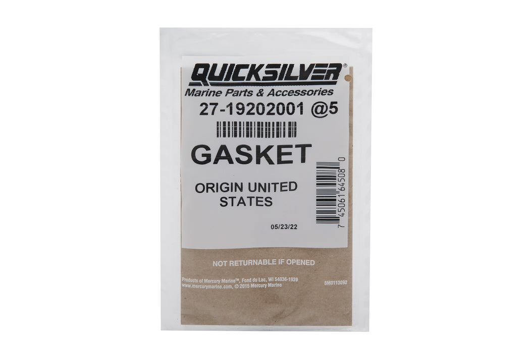 Quicksilver 19202001 Water Pump Plate Gasket for Select 6-15hp 2-Stroke and 4-Stroke Outboards
