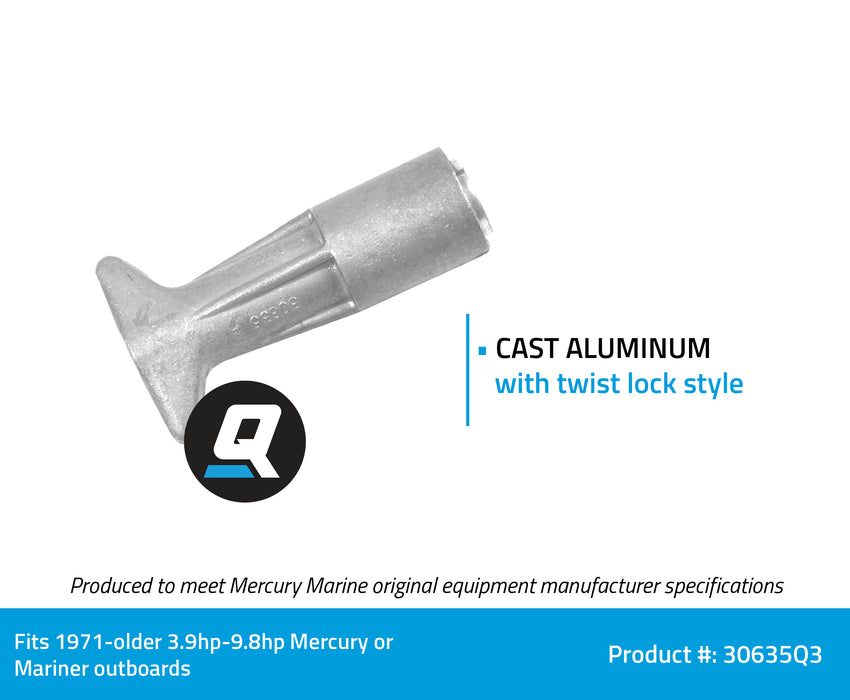 Quicksilver 30635Q3 Cast Aluminum Twist-Lock Style Marine Fuel Line Connector