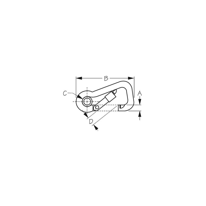 SeaDog 150088 Locking Asymmetrical Snap & Eye Insert, 316 Stainless Steel,  3-1/8"