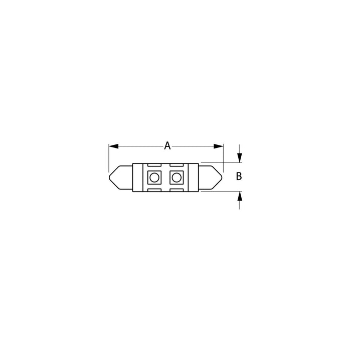 SeaDog 442439 Nickel Plated Brass 8 LED White Lights 12.8V .7 Watt All Around Festoon