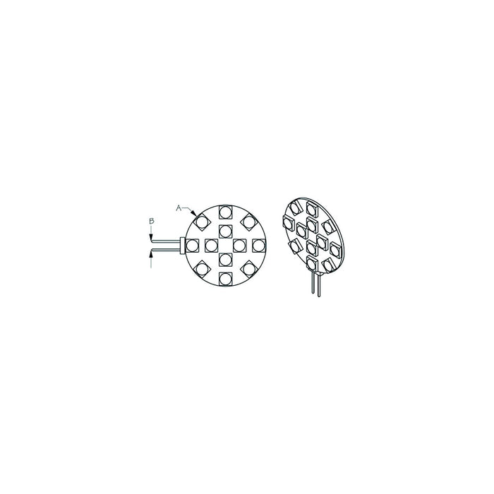Seadog 4429421 LED G4 Base Wafer Bulb, Horizontal Pins