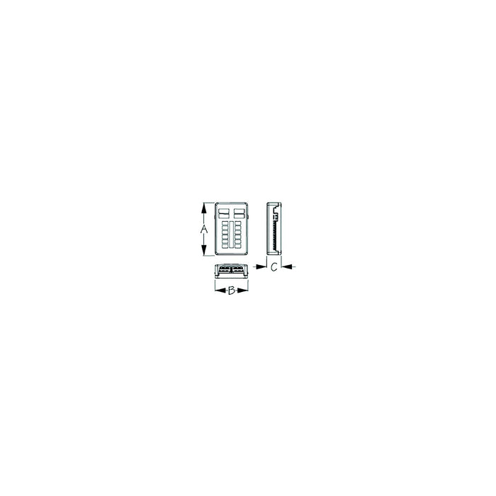 SeaDog 4451881 Fuse Block w/Negative Buss & Led Indicator Lights, 12-Terminals