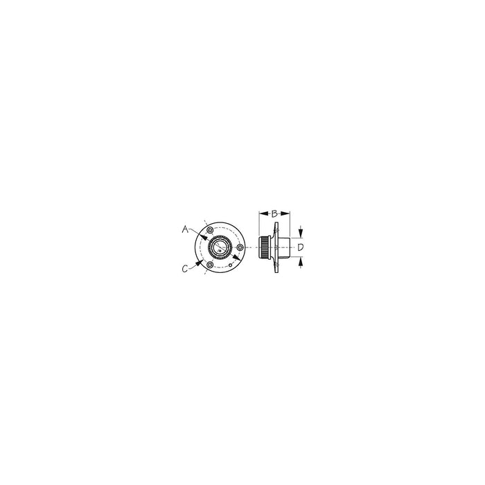 SeaDog 512120 Washdown Water Outlet | #8 Fastener | Brass Chrome Plated | Includes Cap & Chain
