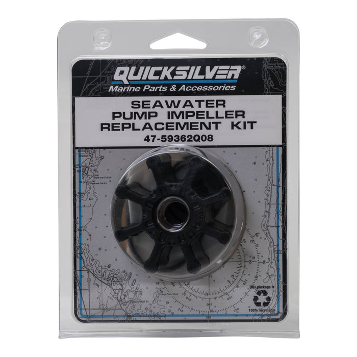 Quicksilver 59362Q08 Sea Water Pump Impeller Replacement Kit for MerCruiser Engines with 2-Piece Pump Body