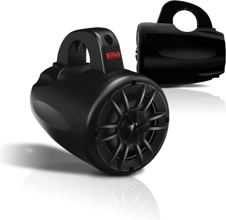 Boss 4 Weatherproof 2-Way Waketower Speaker System, Black