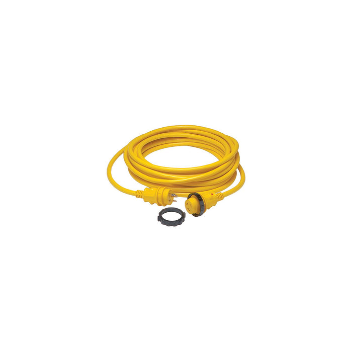 Marinco 35SPP 30A/125V Powercord Plus?« ShorePower Cordset w/LED, 35' Yellow