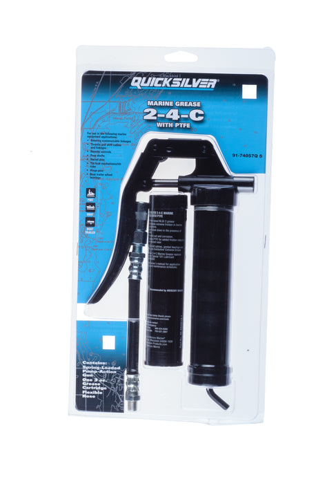 Quicksilver 74057Q5 2-4-C Marine Grease/Lubricant Gun with 3 oz Cartridge