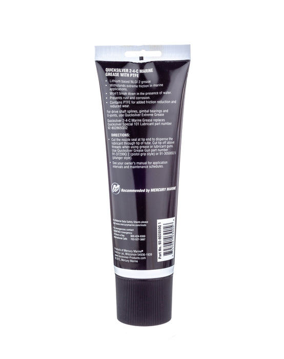 Quicksilver 802859Q1 2-4-C Marine Grease w/ Teflon, Multi-Purpose Marine Lubricant, 8 oz. Tube