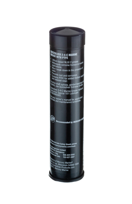 Quicksilver 802861Q1 2-4-C Marine Grease/Lubricant with PTFE, 3 oz Cartridge