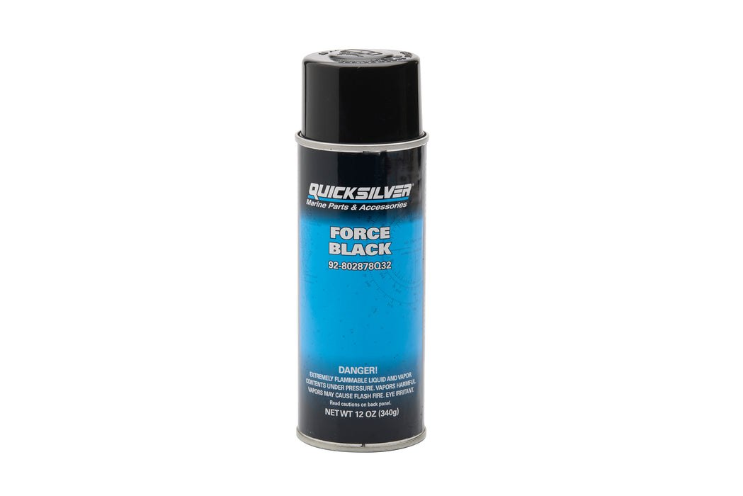 Quicksilver 802878Q32 Gloss Enamel Spray Paint in Force Black, 12oz