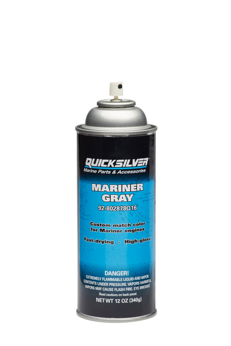 Quicksilver 802878A16 Mariner Gray Enamel Paint, 12 oz Spray Can