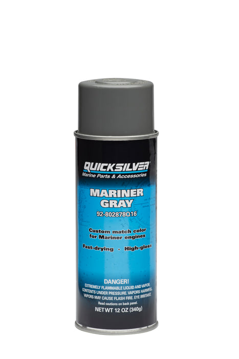 Quicksilver 802878A16 Mariner Gray Enamel Paint, 12 oz Spray Can