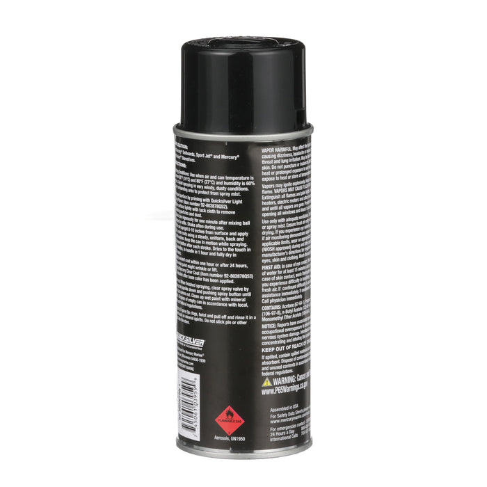 Quicksilver 802878Q1 Mercury Phantom Black Gloss Enamel Paint, 12 oz Spray Can