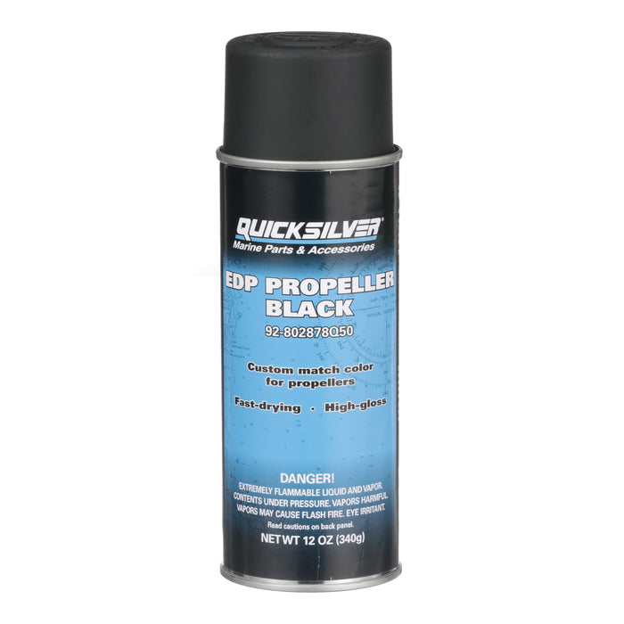 Quicksilver 802878Q50 EDP Propeller Black Satin Enamel Spray Paint, 12 oz Spray Can