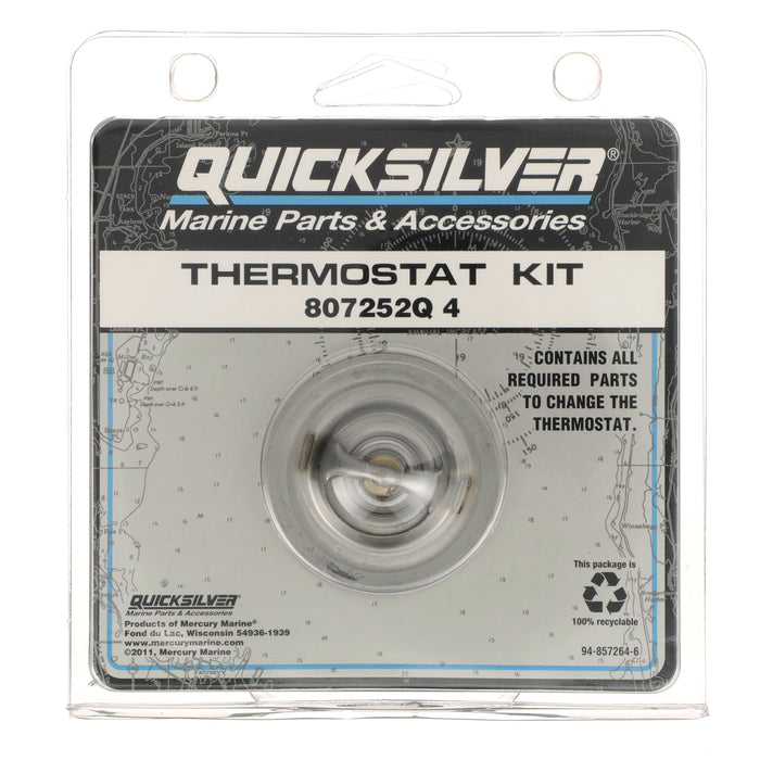 Quicksilver 807252Q4 Replacement 140 Degree F Thermostat for V6 and V8 MerCruiser Engines 1983-2016