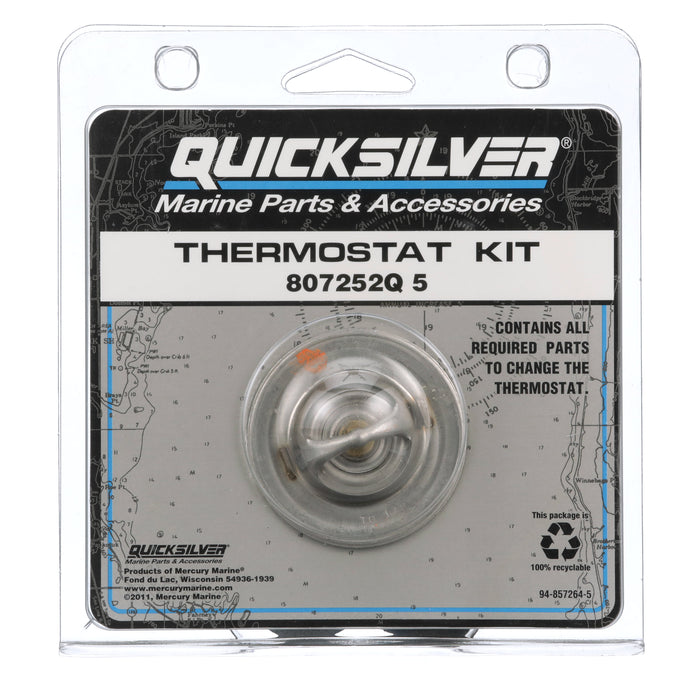 Quicksilver 807252Q5 Replacement 160 Degree F Thermostat for V6 and V8 MerCruiser Engines 1987-2016