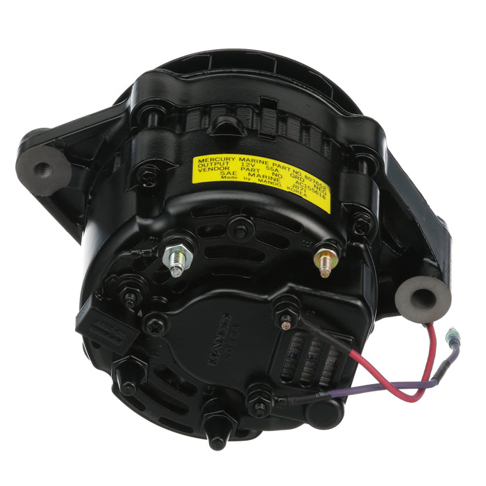Quicksilver 807652T 55 Amp Alternator, Mando, Serpentine Belt for V6 and V8 MerCruiser Sterndrives or Inboard Engines Made by GM, 1996-1999