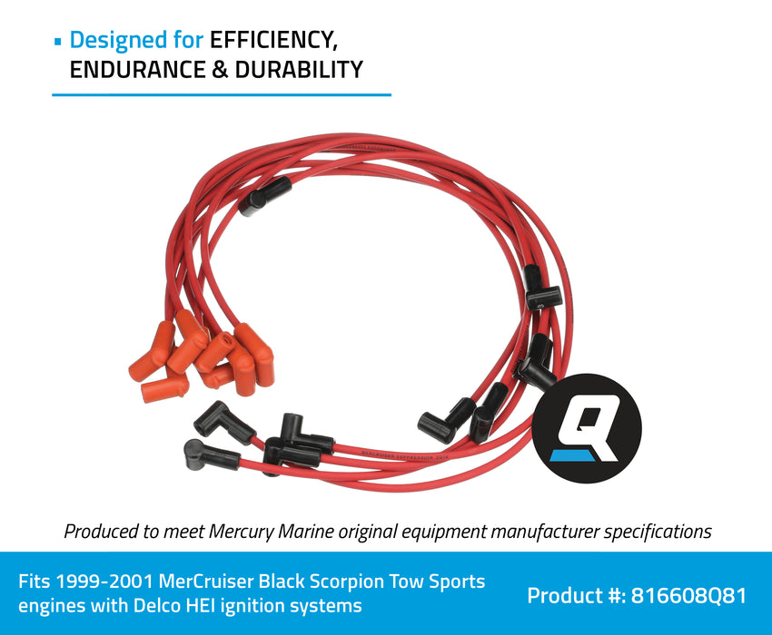 Quicksilver 816608Q81 Red Wire Spark Plug Wire Kit