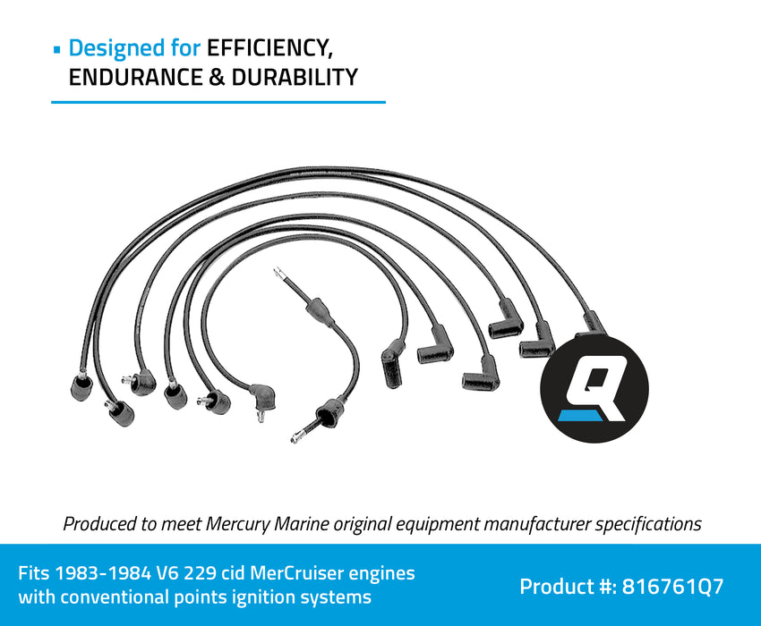 Quicksilver 816761Q7 Spark Plug Wire Kit
