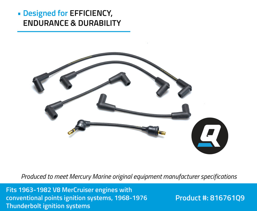 Quicksilver 816761Q9 Spark Plug Wire Kit