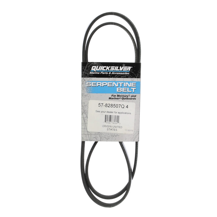 Quicksilver 828507Q4 Alternator Belt for Select Mercury OptiMax 2.5L V6 Outboards, Non-Pro Models
