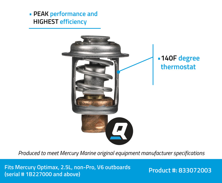 Quicksilver 833072003 Replacement 143 Degree F Thermostat