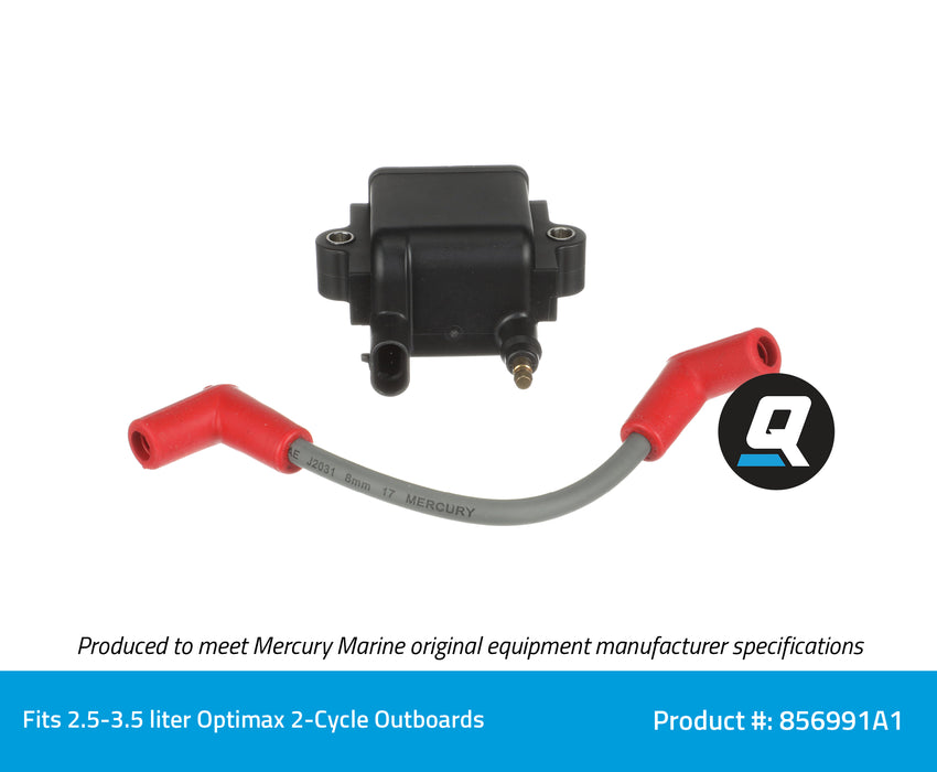 Quicksilver 856991A1 Ignition Coil for Select 2-Stroke Outboards