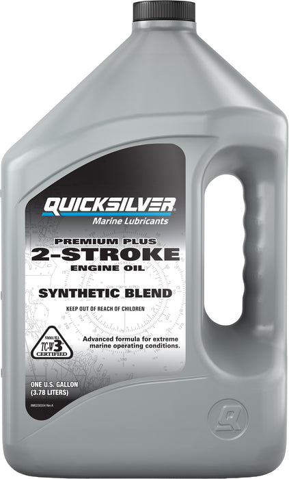 Quicksilver 858027Q01 Premium Plus 2-Cycle Outboard Oil, 1 Gallon
